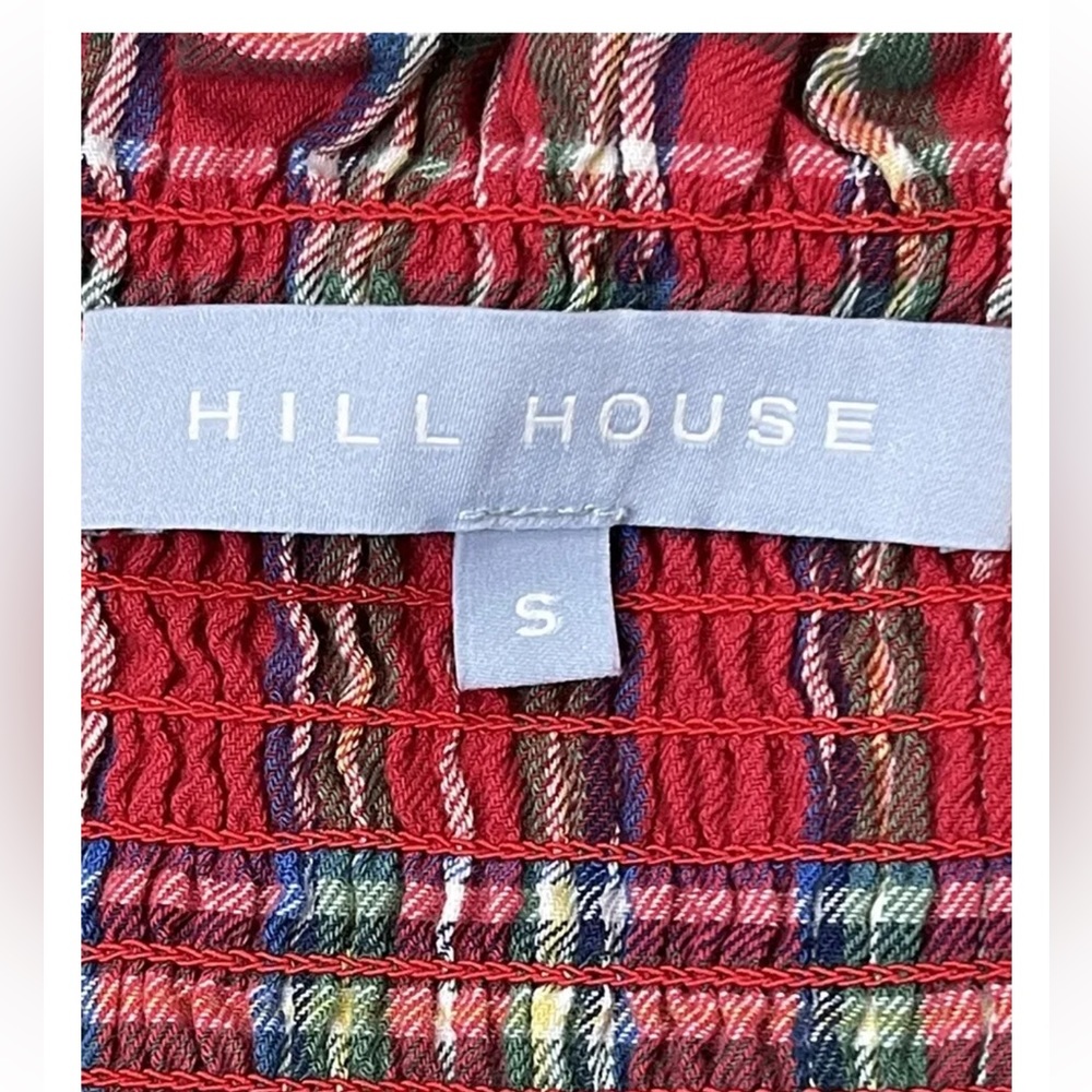 Hill House Red Plaid Tiered Midi Dress - Picture 9 of 13